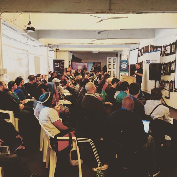 Photo of people attending a Drupal workshop