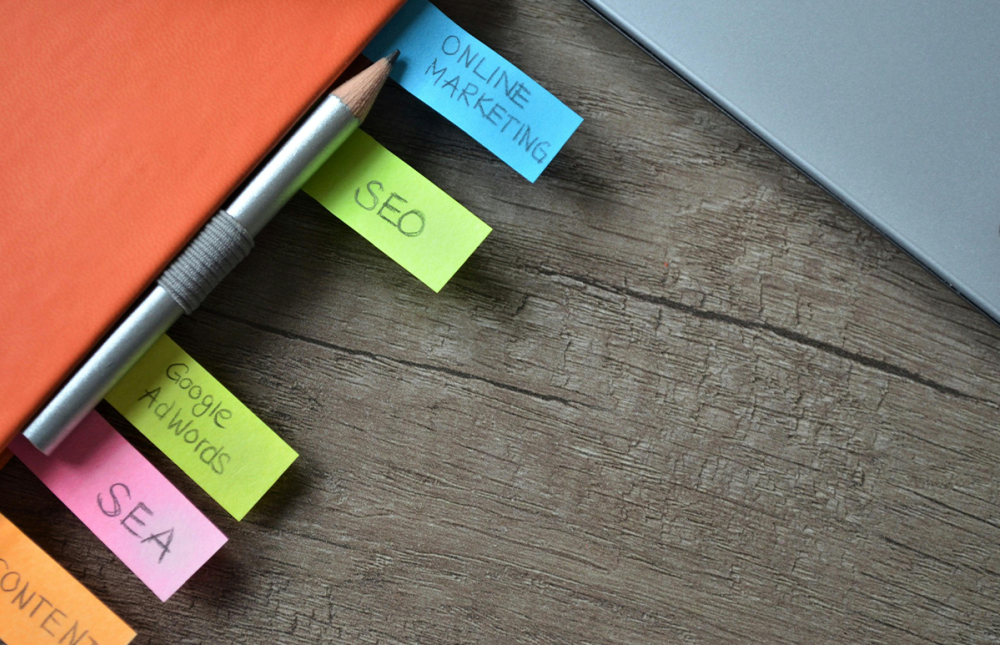 Notebook with colour tags