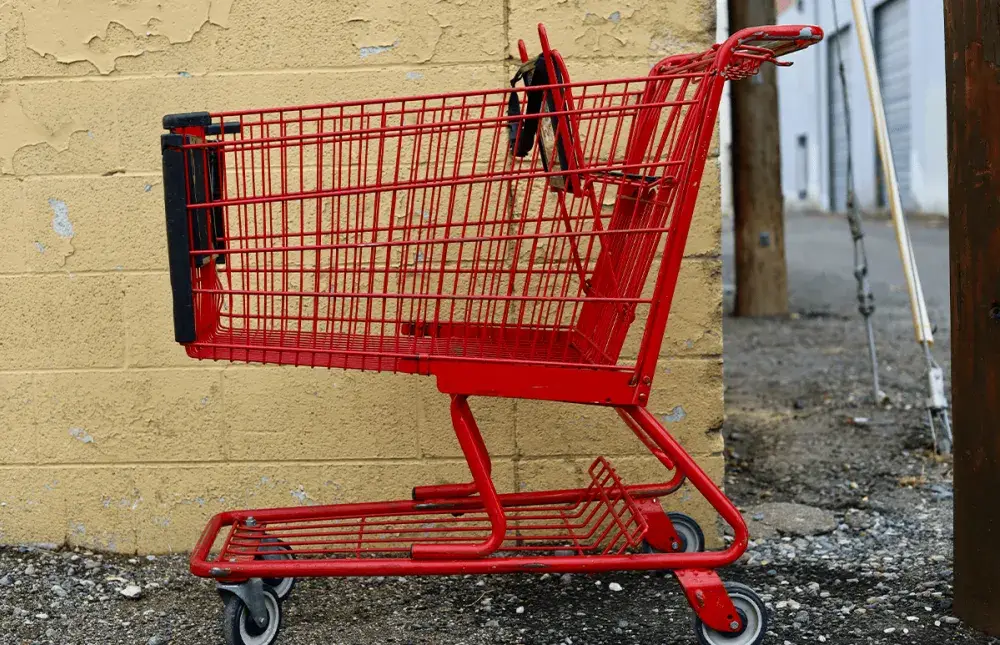 Red shopping cart